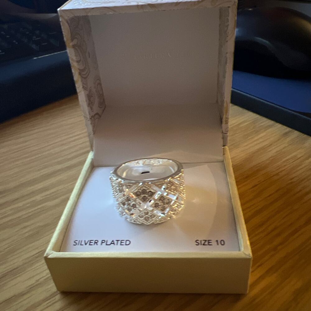 Charter Club Silver Plated Ring Size 10 New in Box - Picture 2 of 8